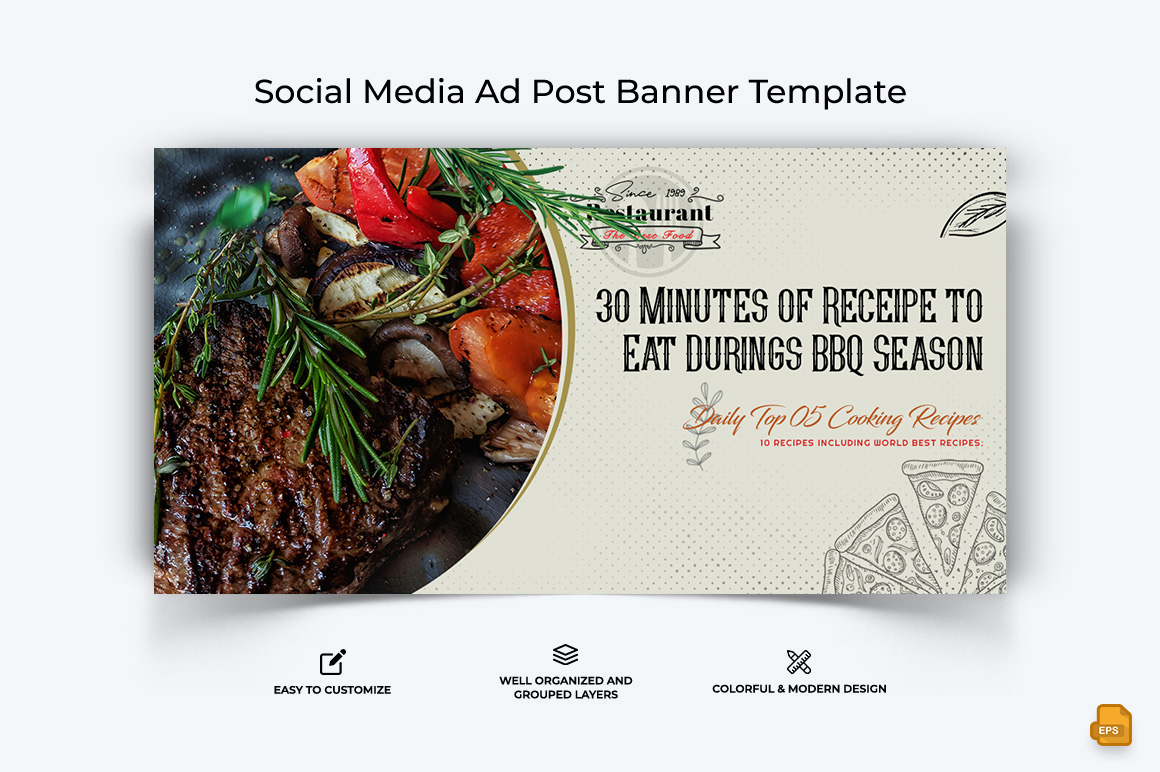 Food and RestaurantFacebook Ad Banner Design-030