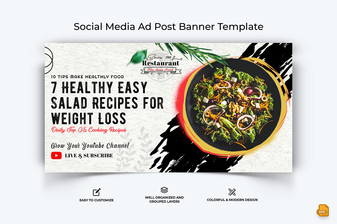 Food and RestaurantFacebook Ad Banner Design-031