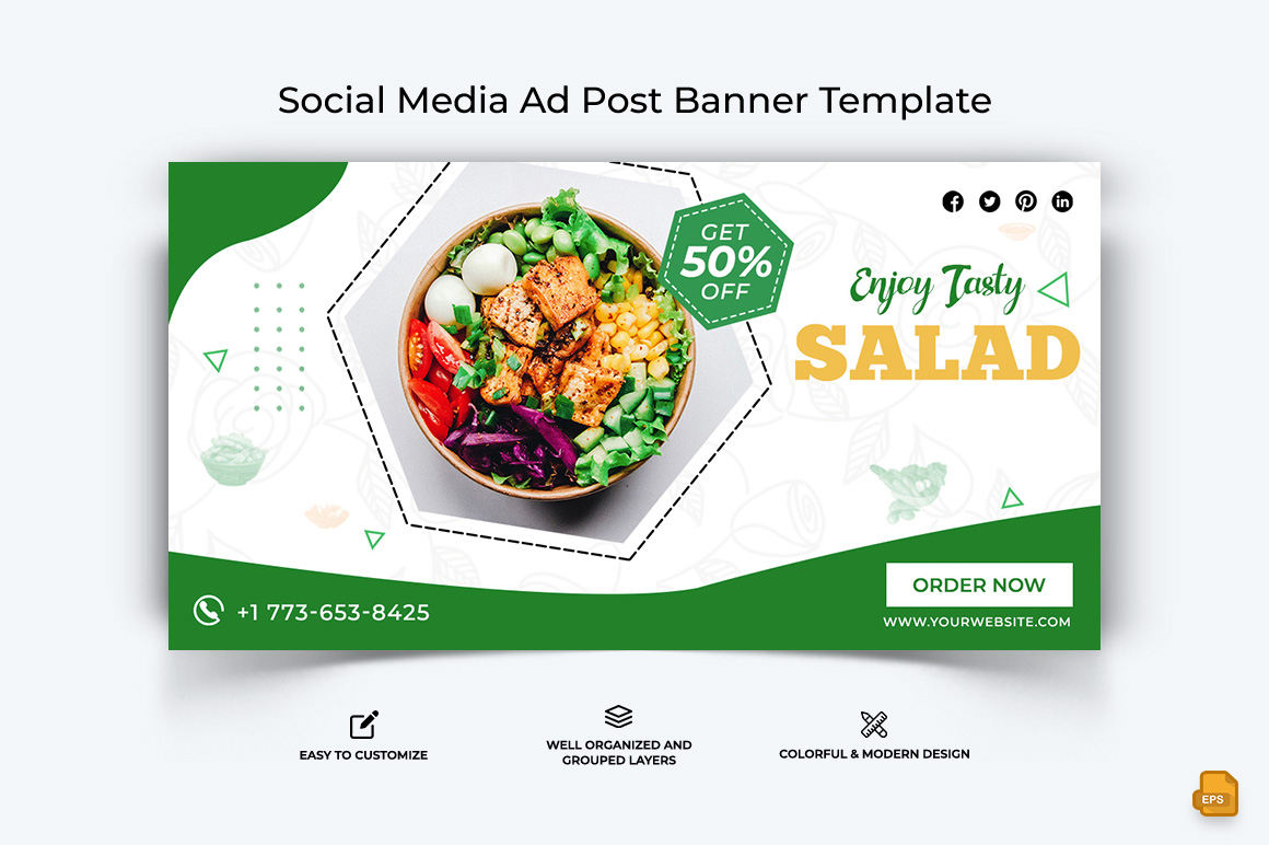 Food and RestaurantFacebook Ad Banner Design-032