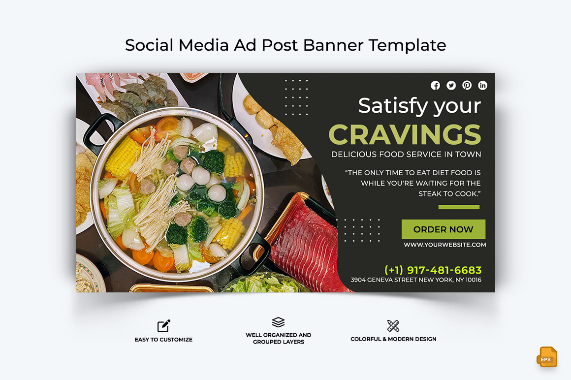 Food and RestaurantFacebook Ad Banner Design-039