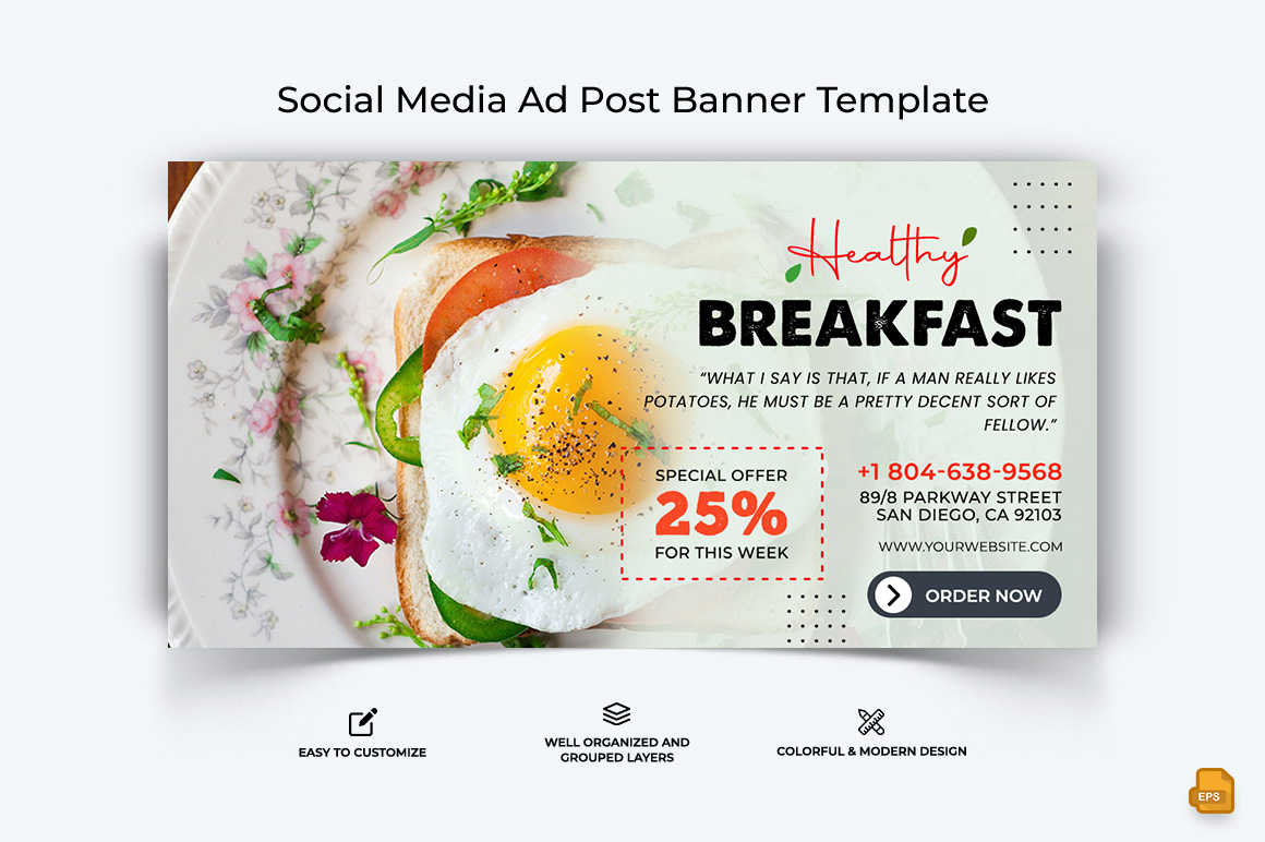 Food and RestaurantFacebook Ad Banner Design-042