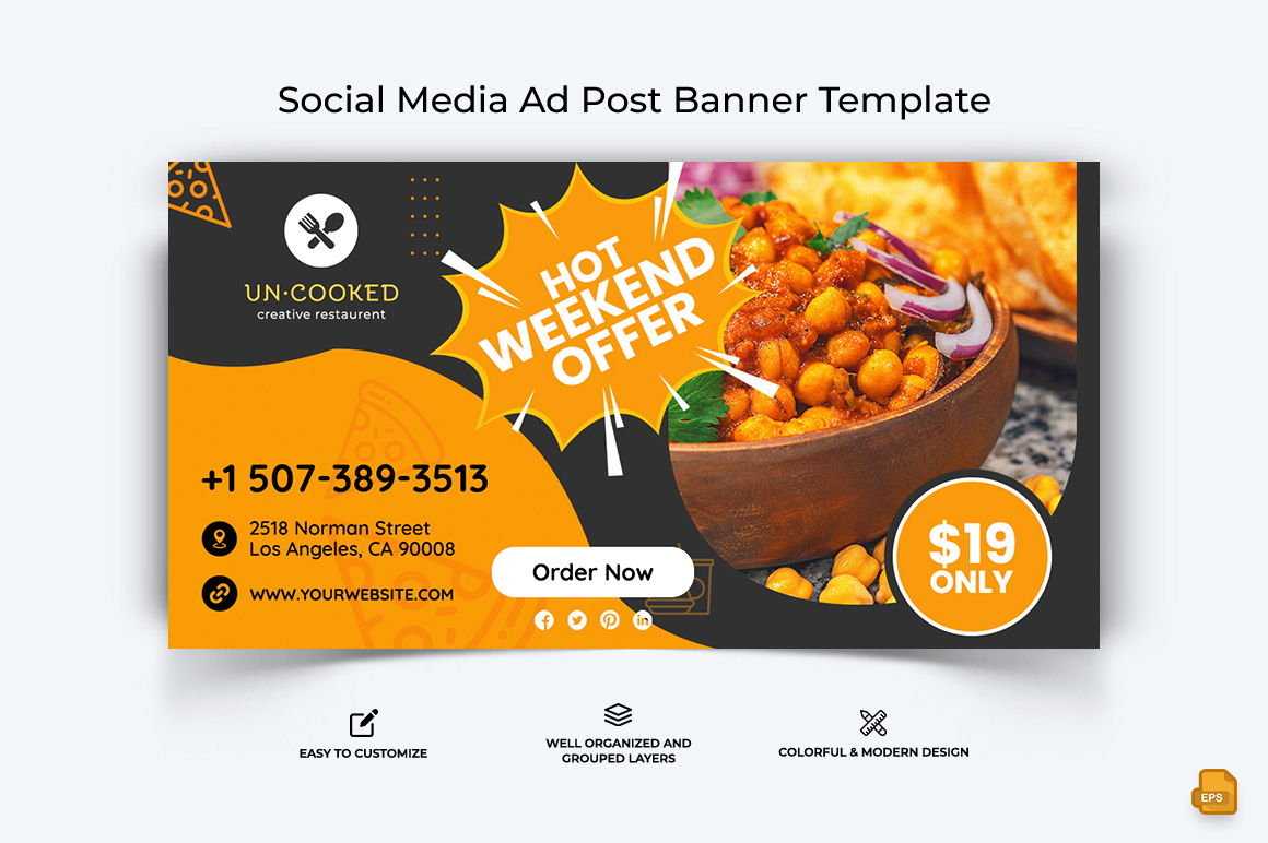 Food and RestaurantFacebook Ad Banner Design-049