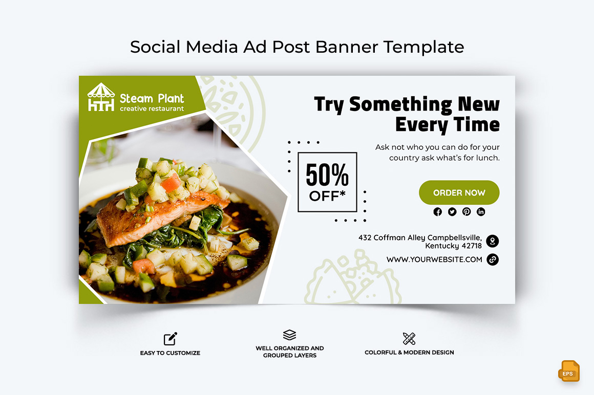 Food and RestaurantFacebook Ad Banner Design-058