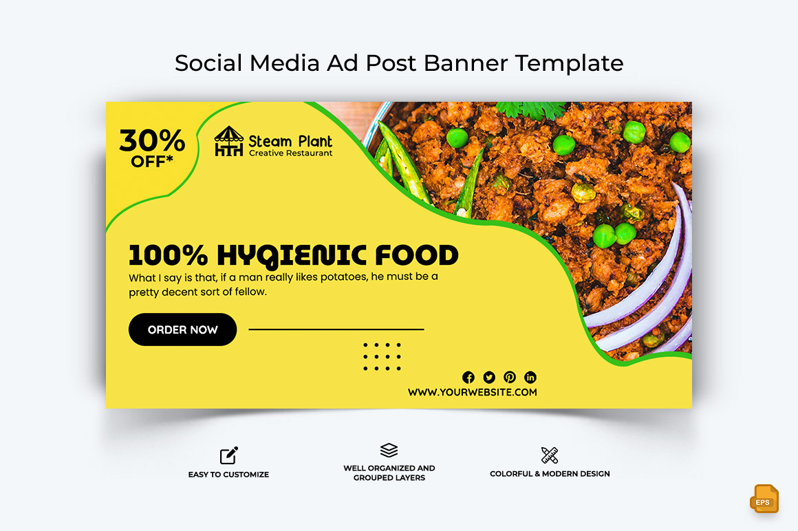 Food and RestaurantFacebook Ad Banner Design-060