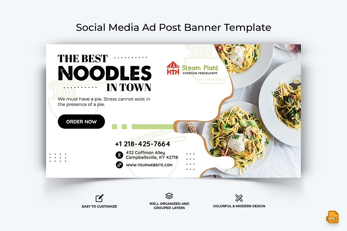 Food and RestaurantFacebook Ad Banner Design-061