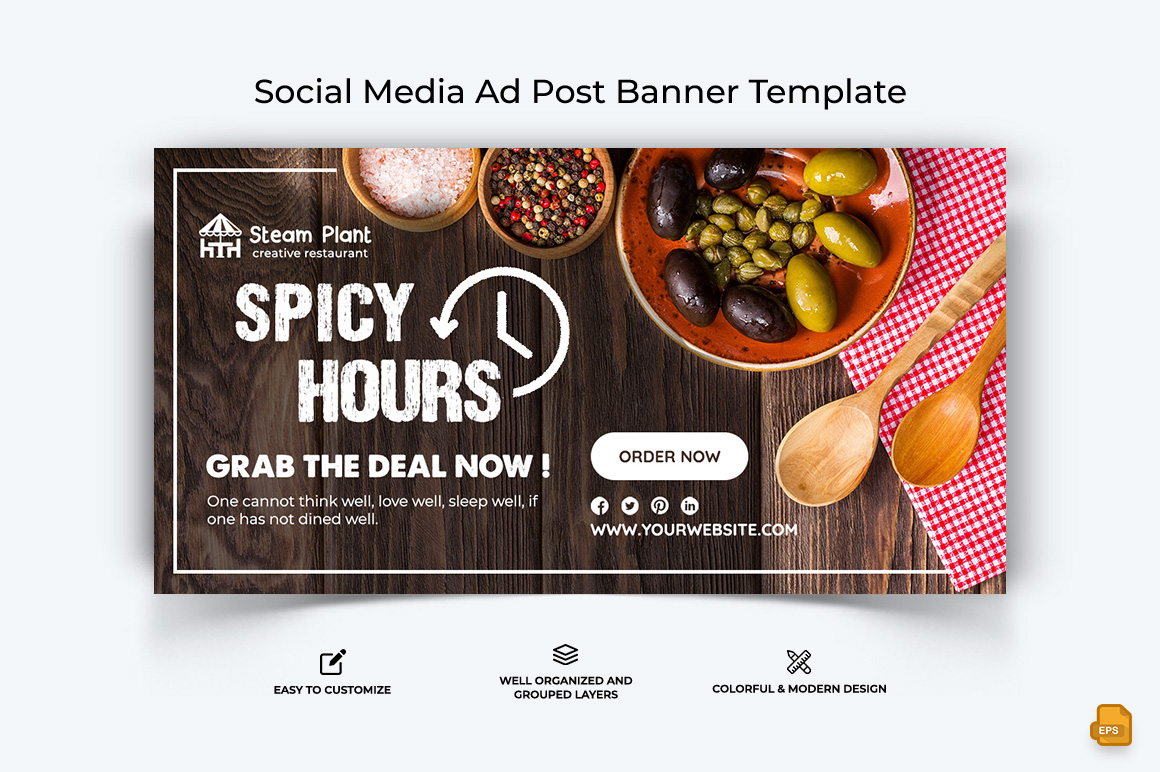 Food and RestaurantFacebook Ad Banner Design-063