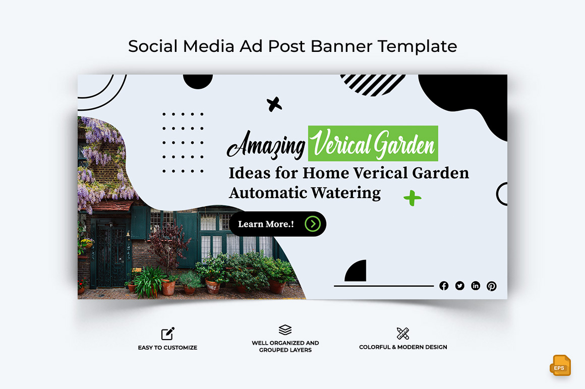 Home Gardening Facebook Ad Banner Design-002