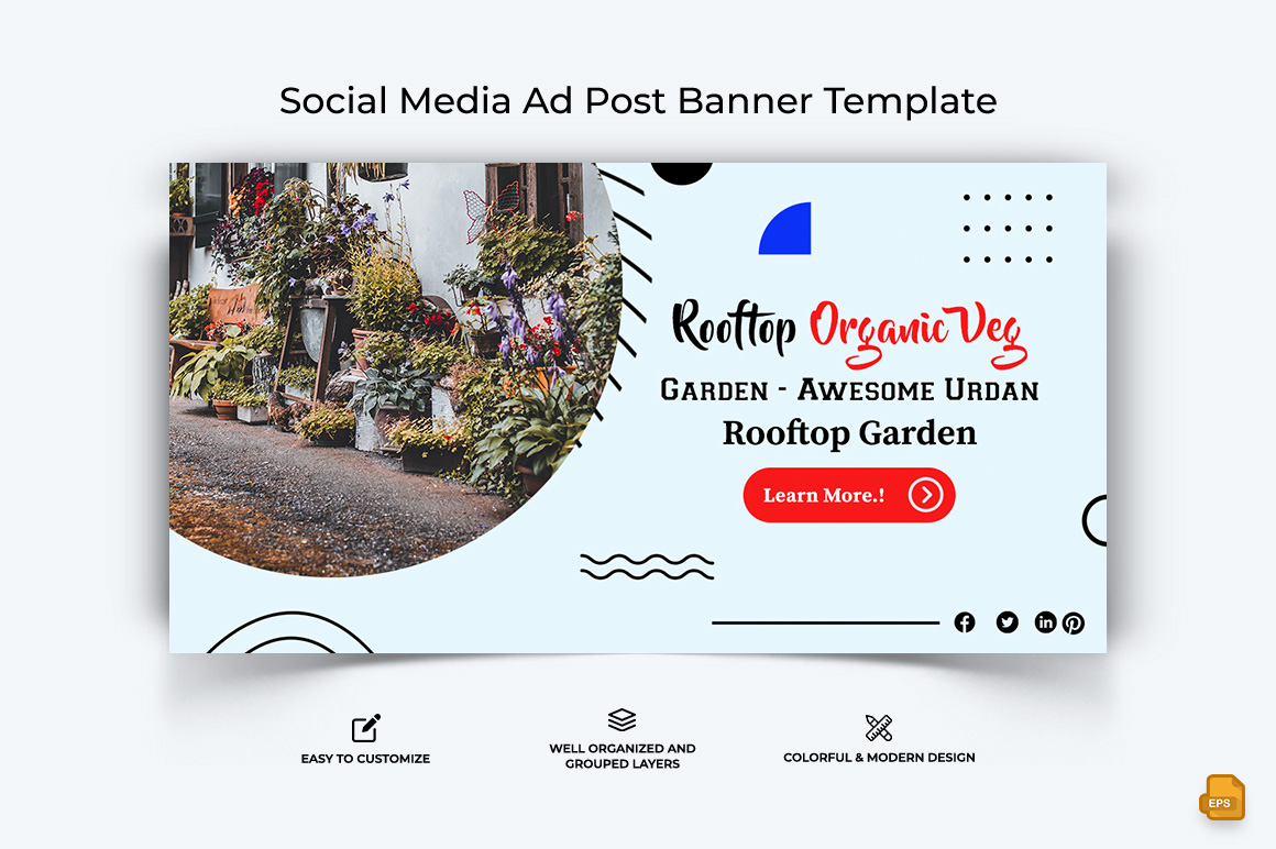 Home Gardening Facebook Ad Banner Design-004