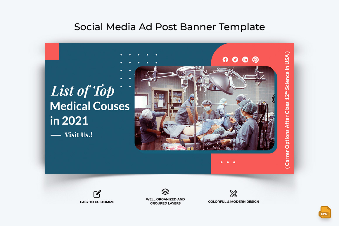 Medical and Hospital Facebook Ad Banner Design-001