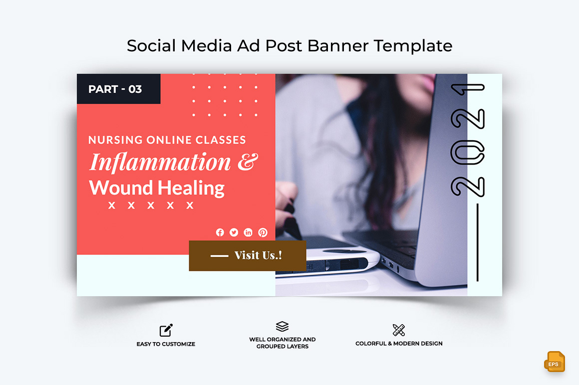 Medical and Hospital Facebook Ad Banner Design-007