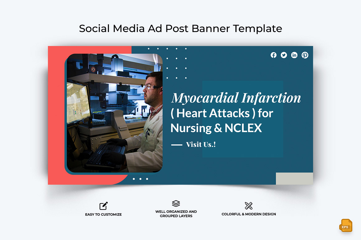 Medical and Hospital Facebook Ad Banner Design-008