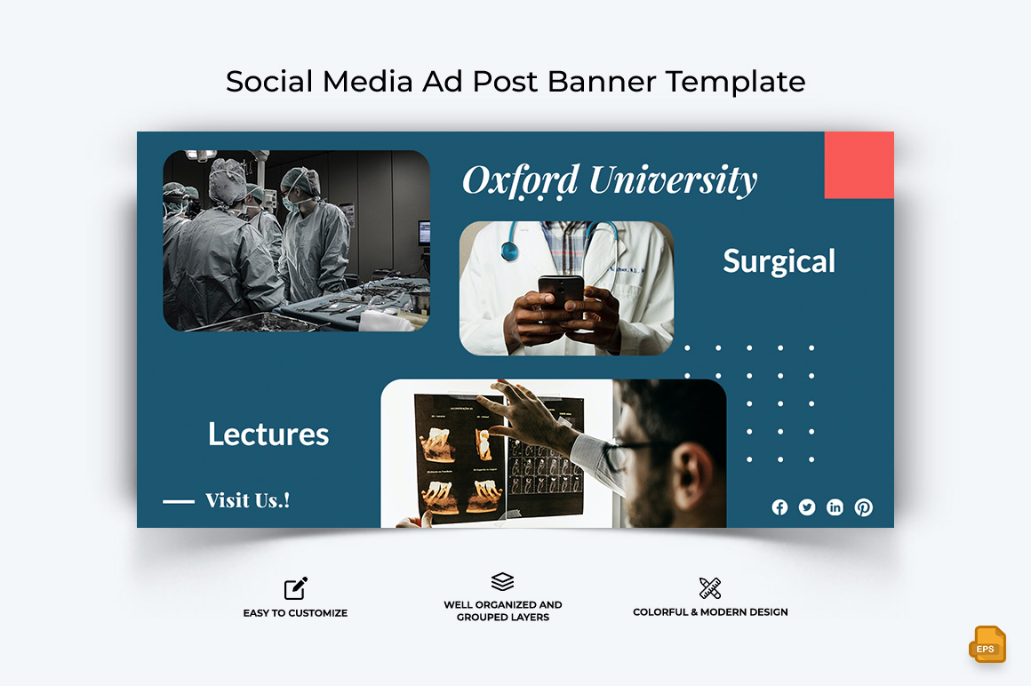 Medical and Hospital Facebook Ad Banner Design-010