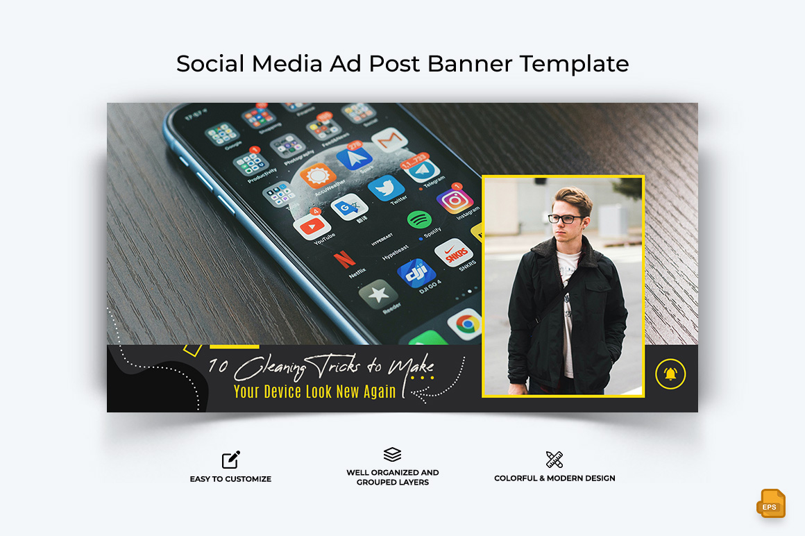 Mobile Tips and Tricks Facebook Ad Banner Design-008