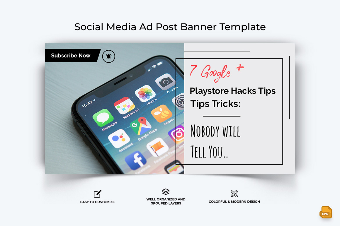 Mobile Tips and Tricks Facebook Ad Banner Design-016