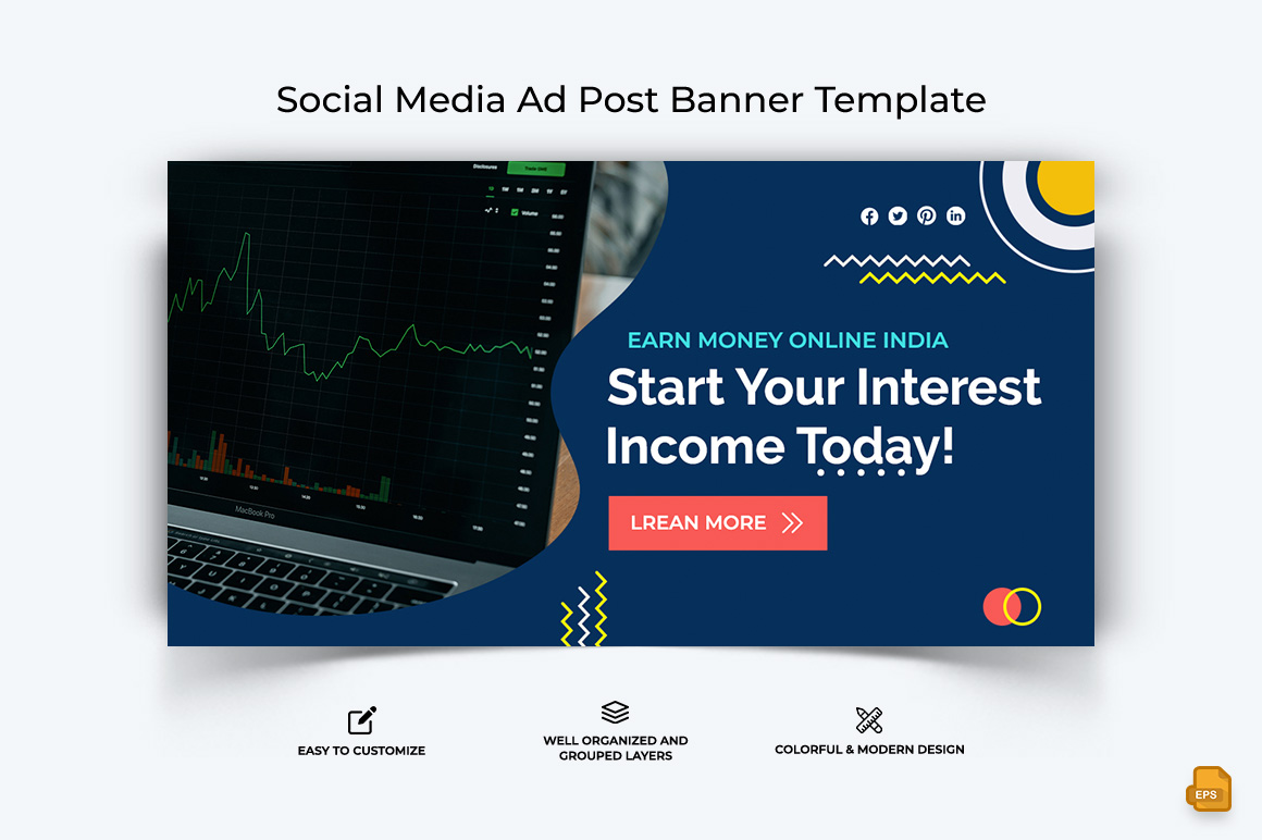 Online Money Earnings Facebook Ad Banner Design-008