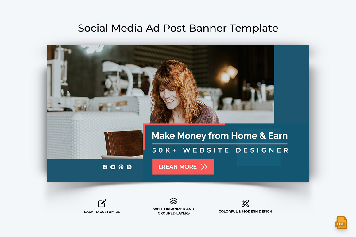 Online Money Earnings Facebook Ad Banner Design-010