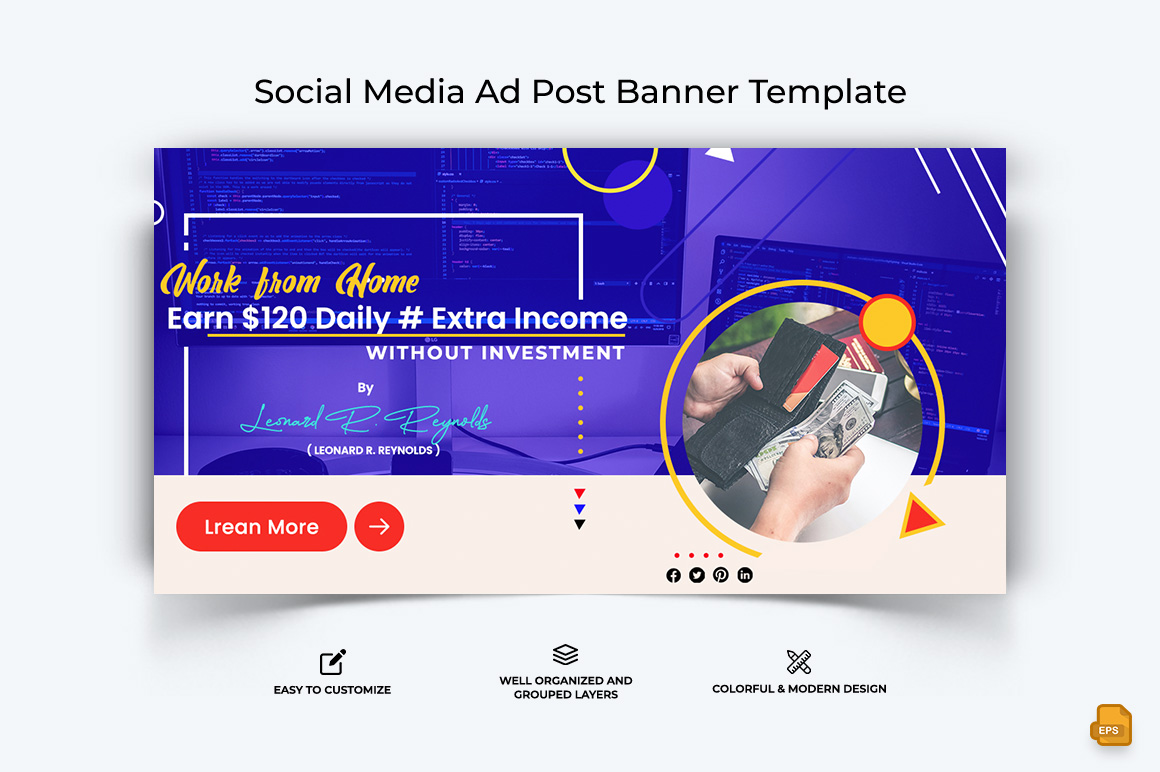 Online Money Earnings Facebook Ad Banner Design-011