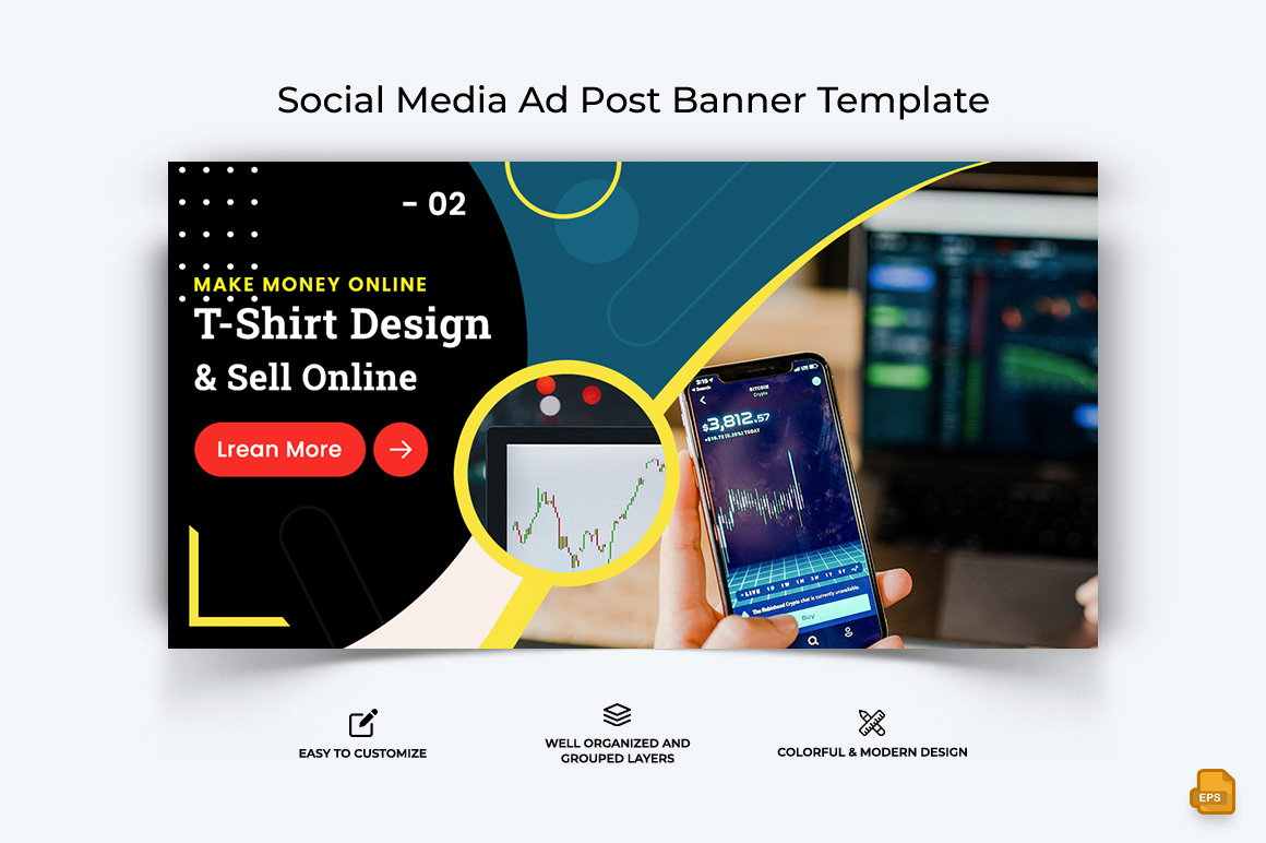 Online Money Earnings Facebook Ad Banner Design-012