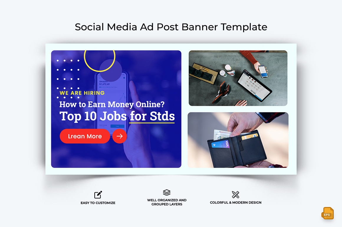 Online Money Earnings Facebook Ad Banner Design-013