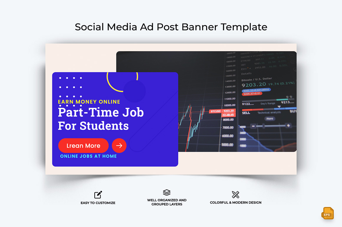 Online Money Earnings Facebook Ad Banner Design-014