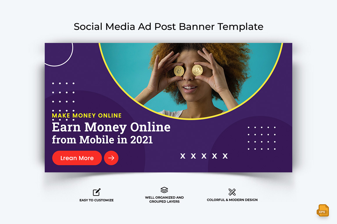 Online Money Earnings Facebook Ad Banner Design-015