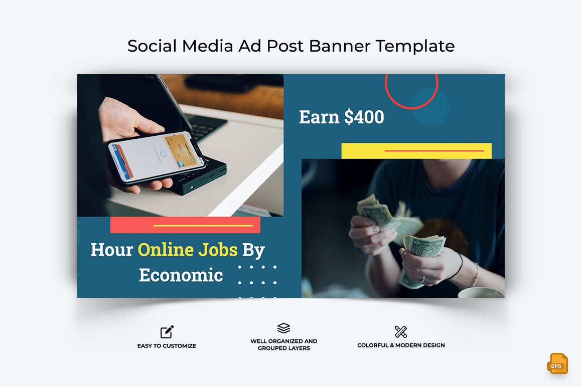 Online Money Earnings Facebook Ad Banner Design-017