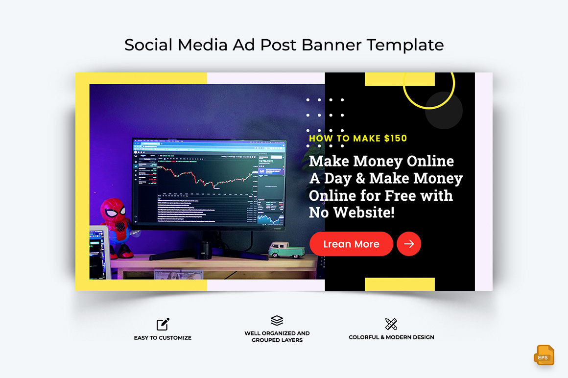 Online Money Earnings Facebook Ad Banner Design-020