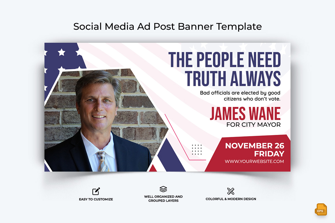 Political Campaign Facebook Ad Banner Design-003