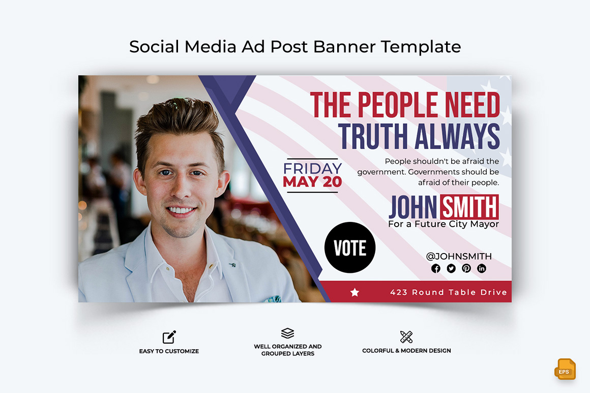 Political Campaign Facebook Ad Banner Design-005