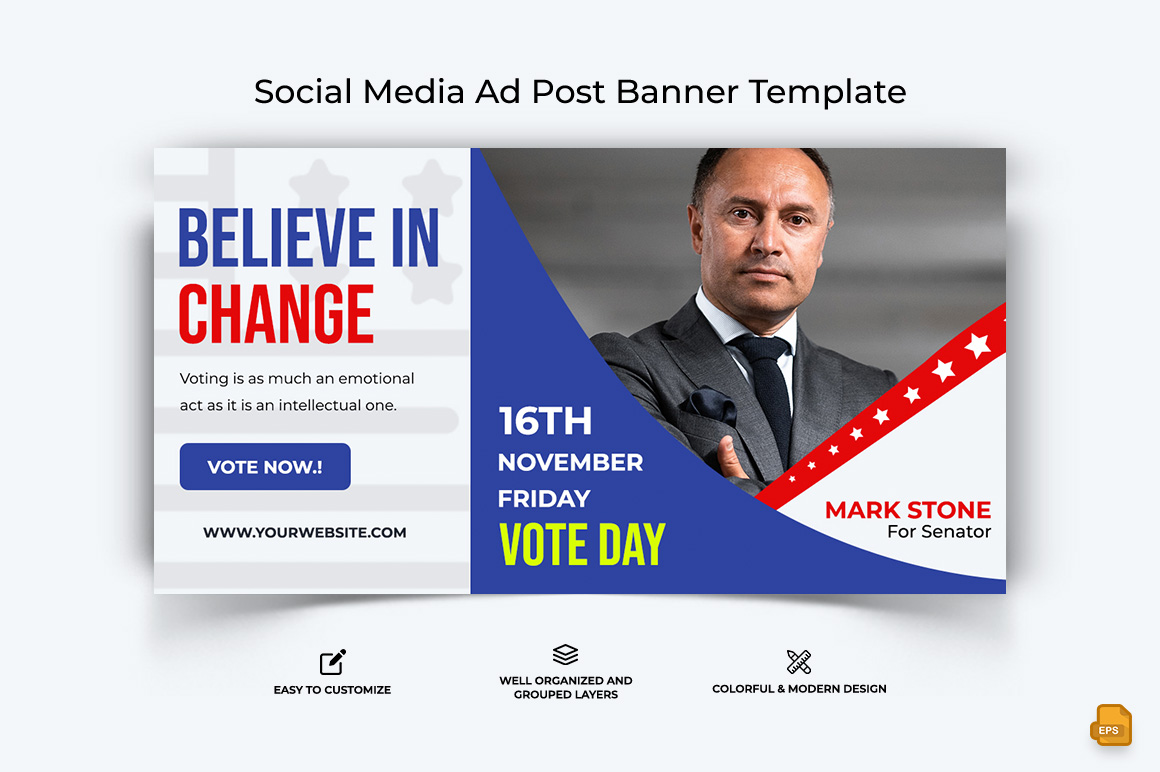 Political Campaign Facebook Ad Banner Design-006