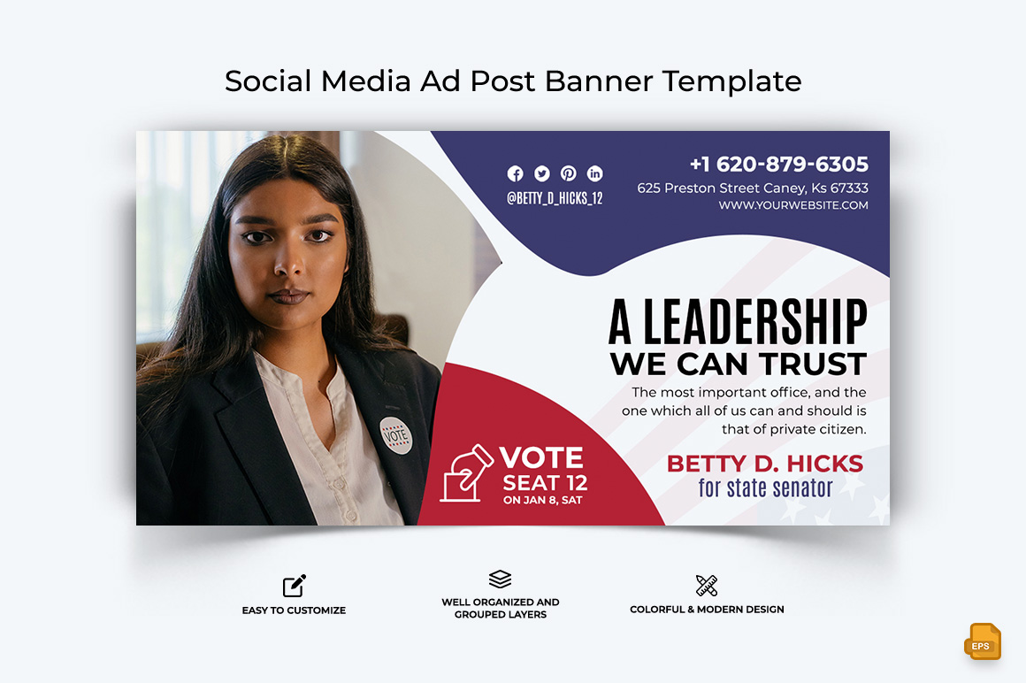 Political Campaign Facebook Ad Banner Design-008