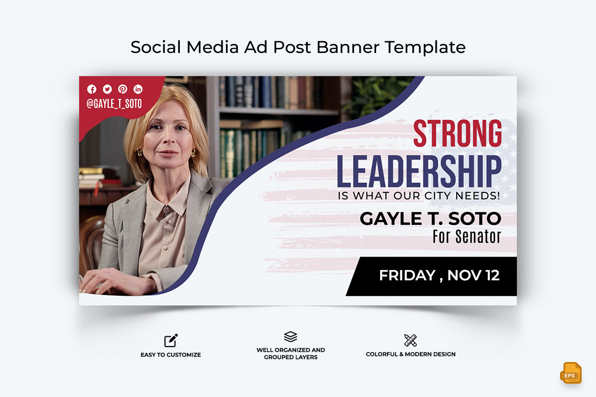 Political Campaign Facebook Ad Banner Design-009