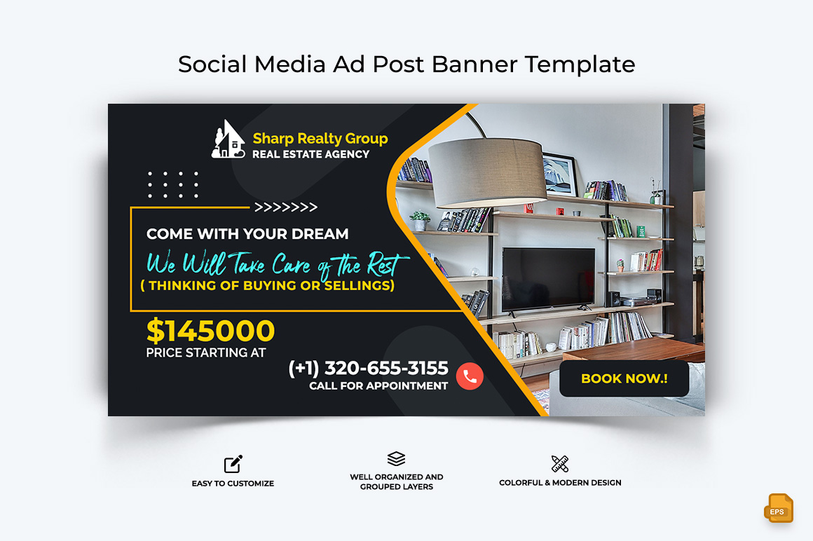 Real Estate Facebook Ad Banner Design-003