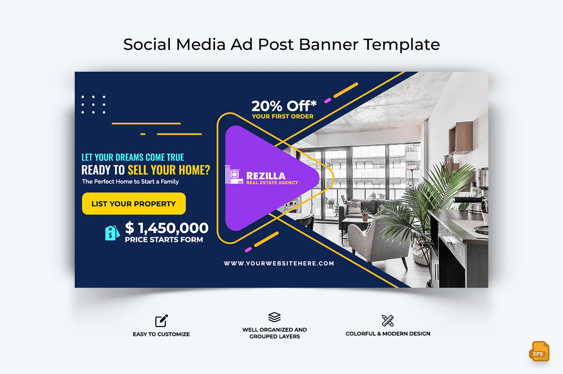 Real Estate Facebook Ad Banner Design-015