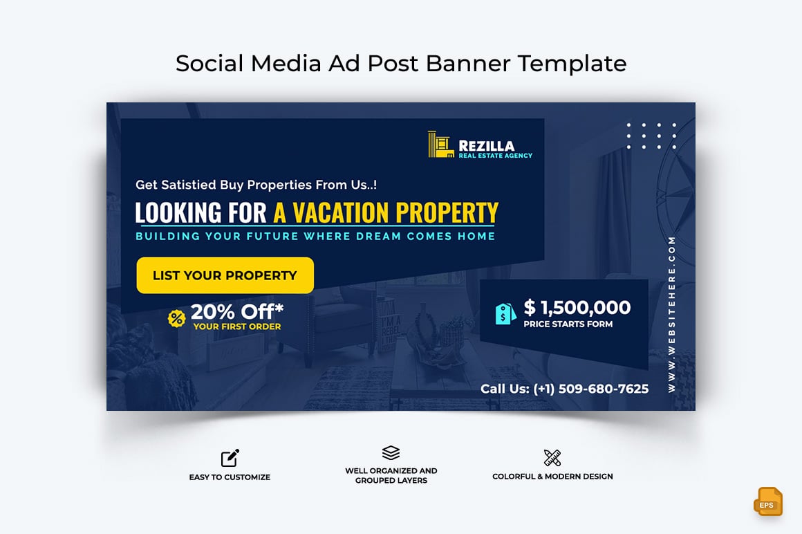 Real Estate Facebook Ad Banner Design-017