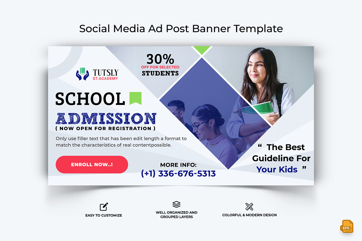 School Admission Facebook Ad Banner Design-001