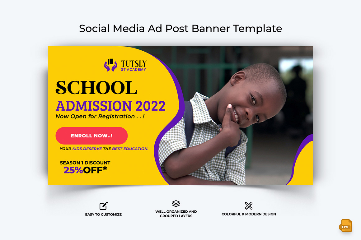 School Admission Facebook Ad Banner Design-004