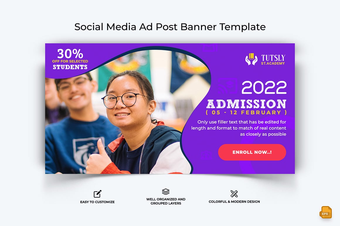 School Admission Facebook Ad Banner Design-006