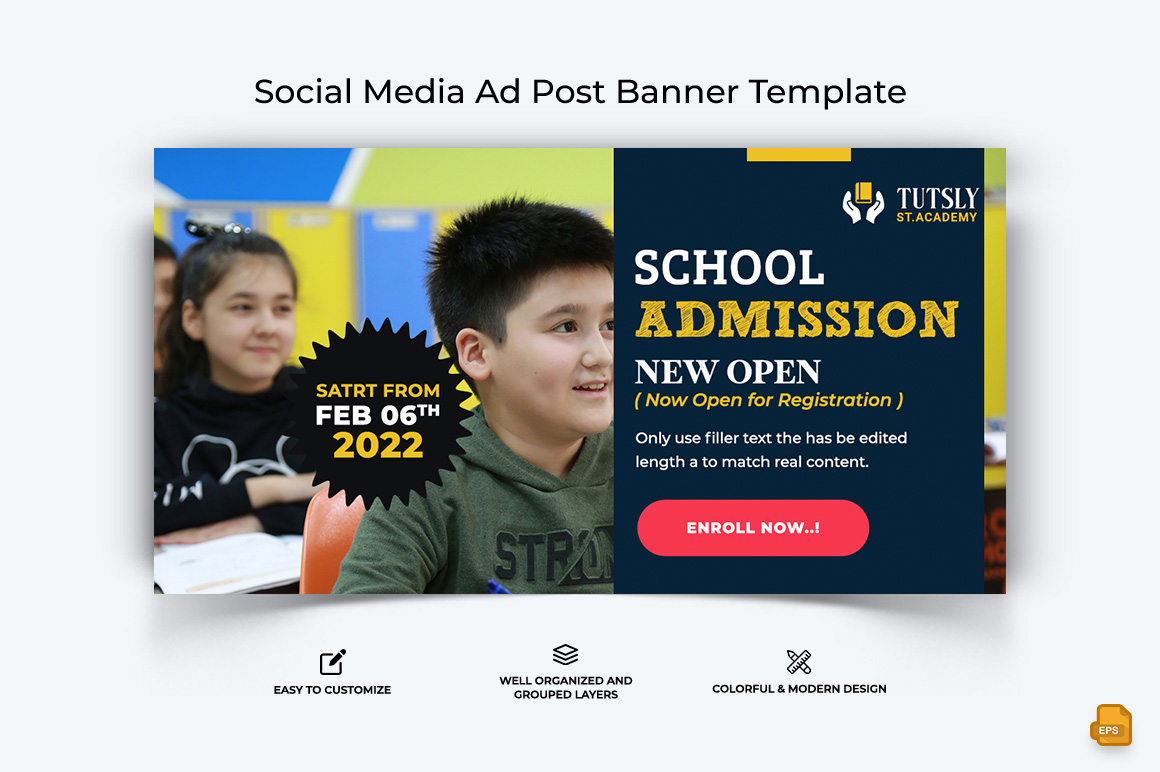 School Admission Facebook Ad Banner Design-007