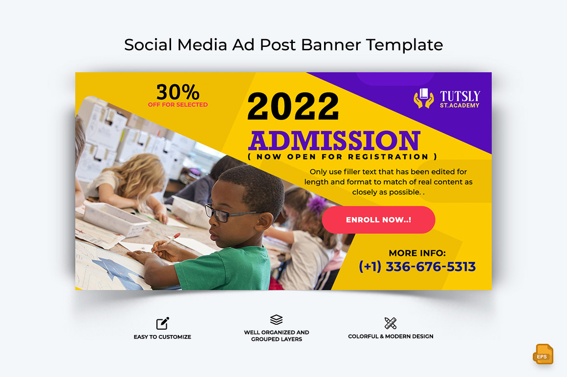 School Admission Facebook Ad Banner Design-010