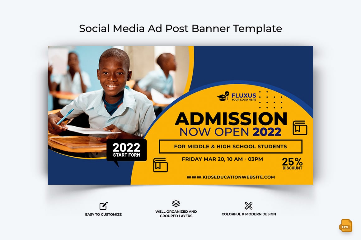 School Admission Facebook Ad Banner Design-014