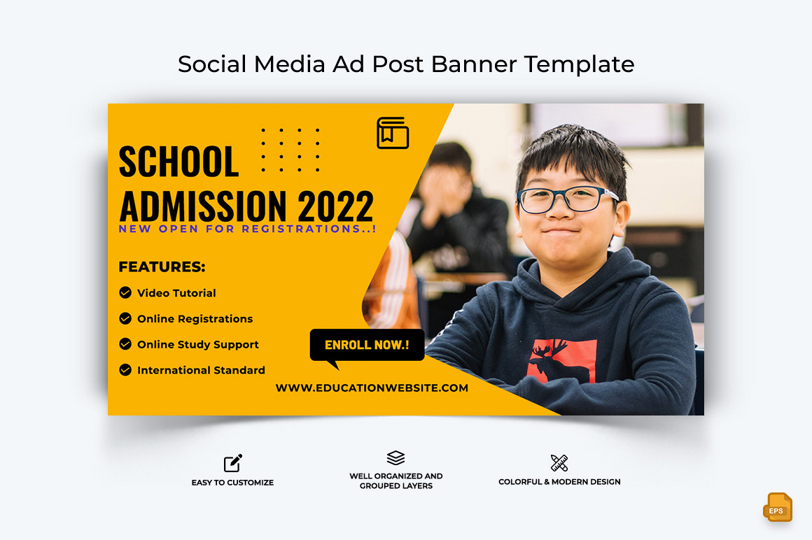 School Admission Facebook Ad Banner Design-017