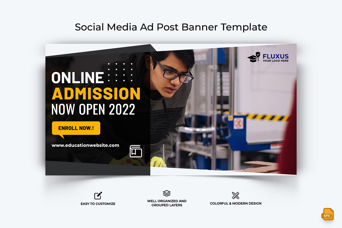 School Admission Facebook Ad Banner Design-019