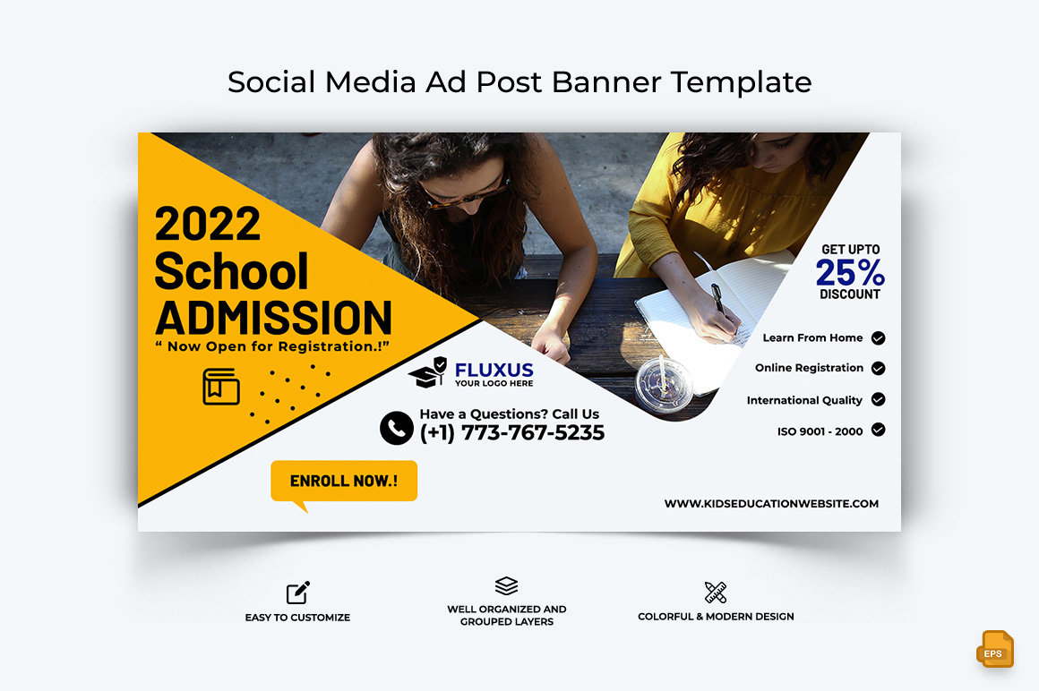 School Admission Facebook Ad Banner Design-020