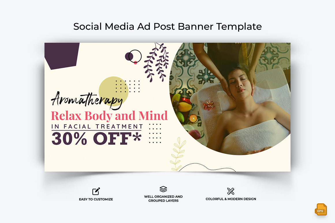 Spa and Salon Facebook Ad Banner Design-007