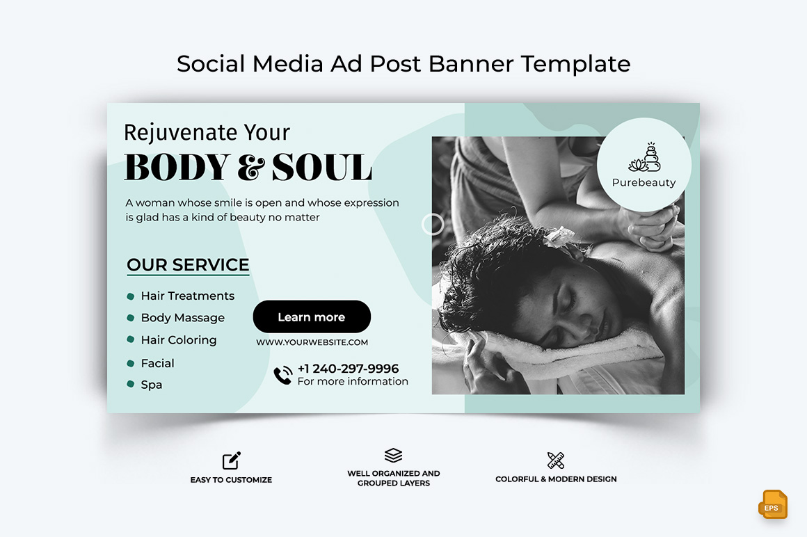 Spa and Salon Facebook Ad Banner Design-011