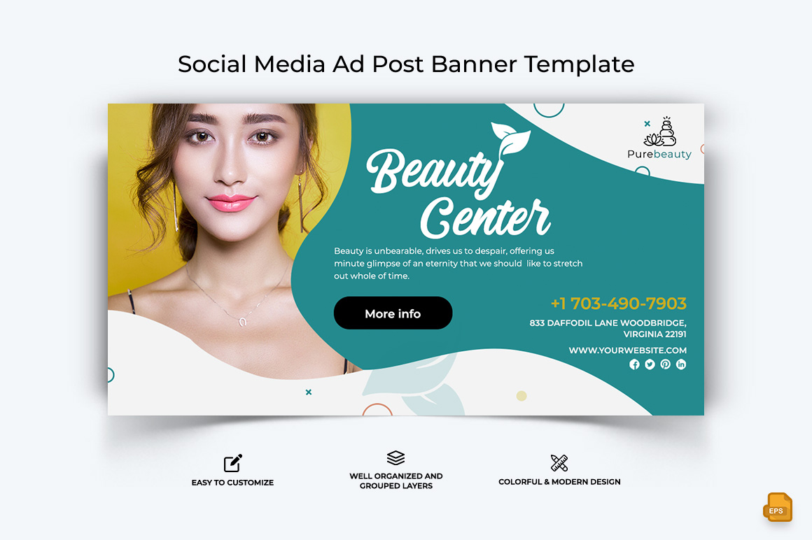 Spa and Salon Facebook Ad Banner Design-013