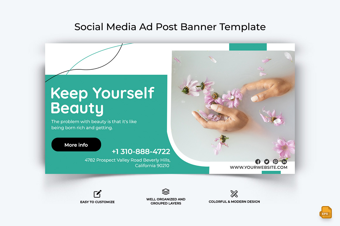 Spa and Salon Facebook Ad Banner Design-016