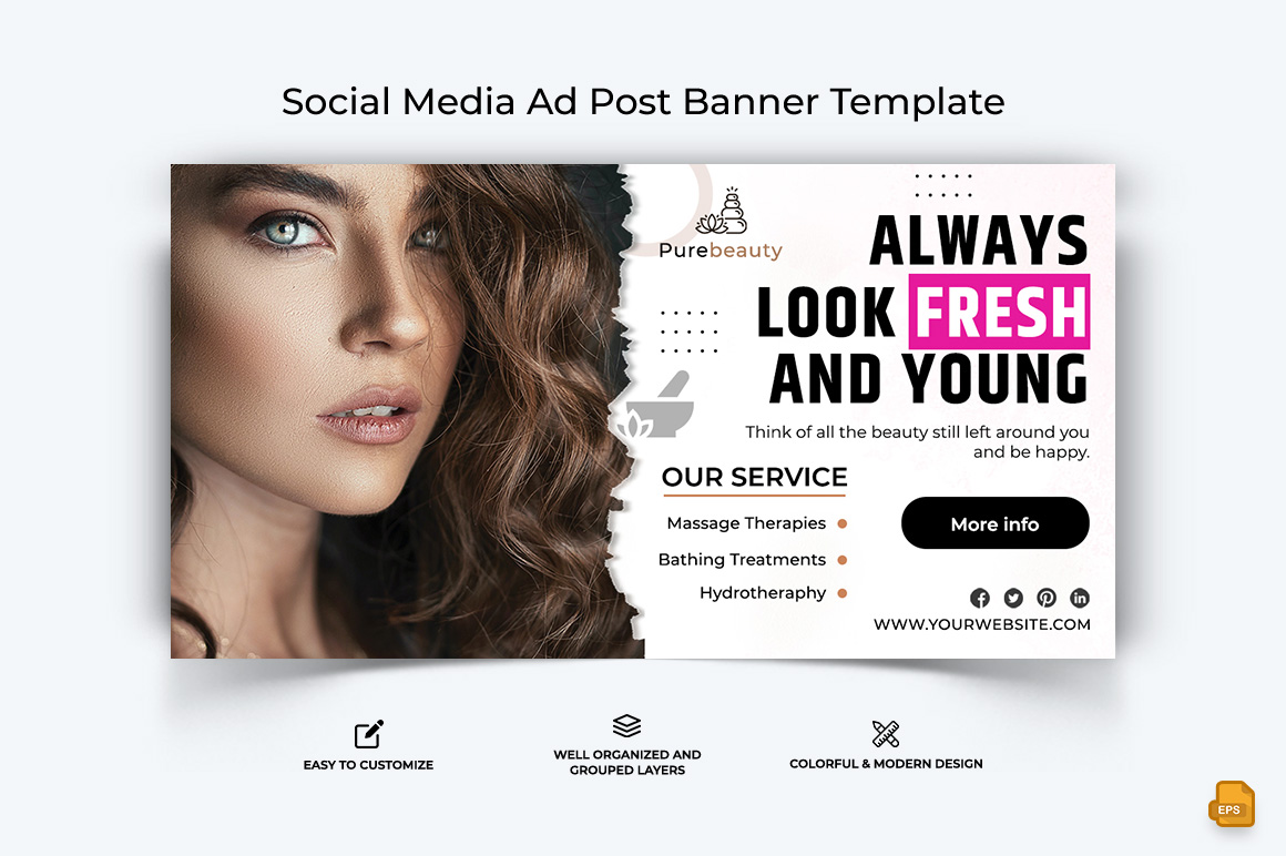 Spa and Salon Facebook Ad Banner Design-017