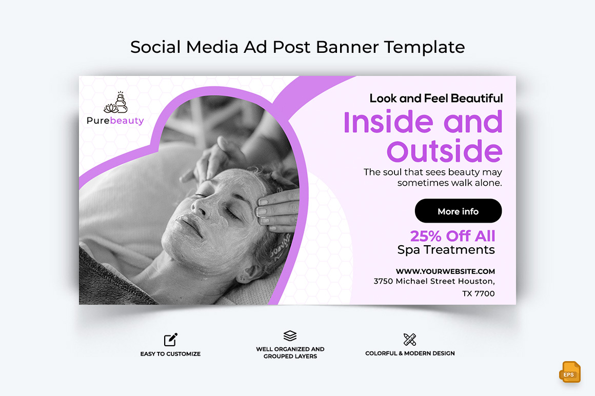 Spa and Salon Facebook Ad Banner Design-018